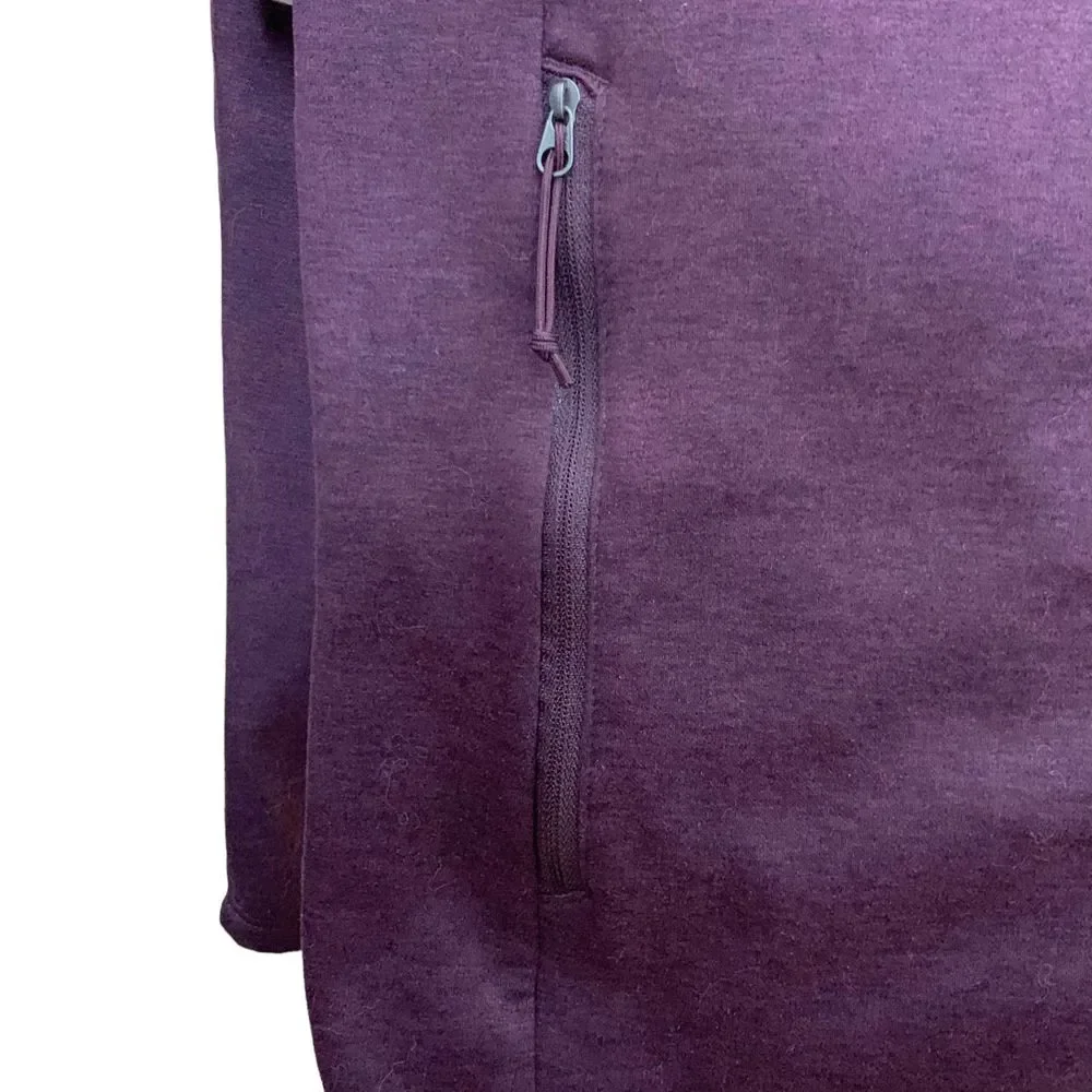The North Face Men's Canyonlands Full-Zip Fleece Jacket Burgundy Long Sleeve L
